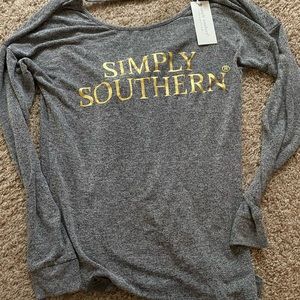 Simply southern tie back sweater new